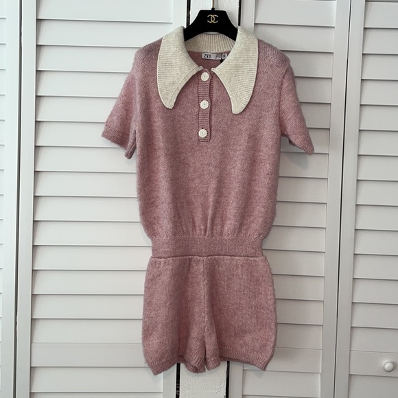 NWT Zara | Knit Short Romper - Picture 4 of 8